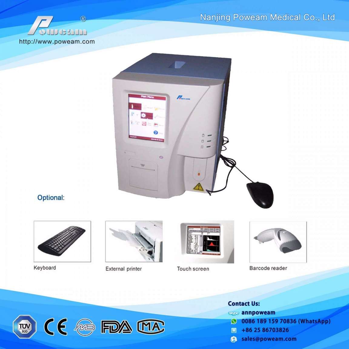 Factory Price for Fully Automatic Hematology Analyzer Blood Analyzer